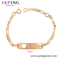 Bracelet 006 xuping, bracelet chaîne sans pierre, design tendance pour enfants