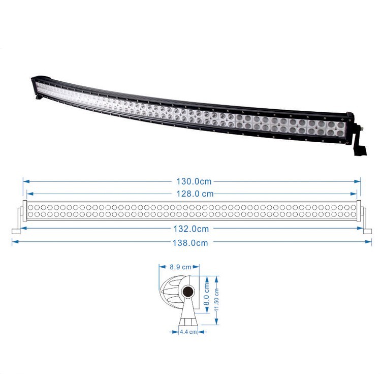 Изогнутая Светодиодная панель для автомобильной осветительной системы, изогнутая Светодиодная панель для грузовиков, полноприводных внедорожников, 20 дюймов, 22 дюйма, 32 дюйма, 40 дюймов, 42 дюйма, 50 дюймов, 52 дюйма, 120 Вт, 180 Вт, 240 Вт, 288 Вт, 300