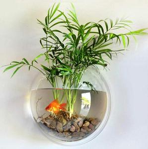 Opknoping Muur Gemonteerd Vis Kom <span class=keywords><strong>Betta</strong></span> <span class=keywords><strong>Tank</strong></span> Aquarium Plant Fish Bubble-Clear (Medium) - Product Image 4