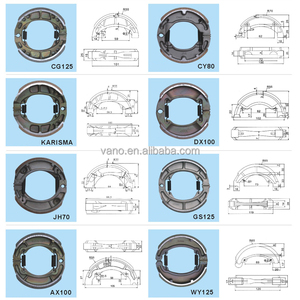 Indonesia <span class=keywords><strong>TMX</strong></span>/TMX155 Moto Anteriore/Freno Posteriore Fodera delle Scarpe - Product Image 3