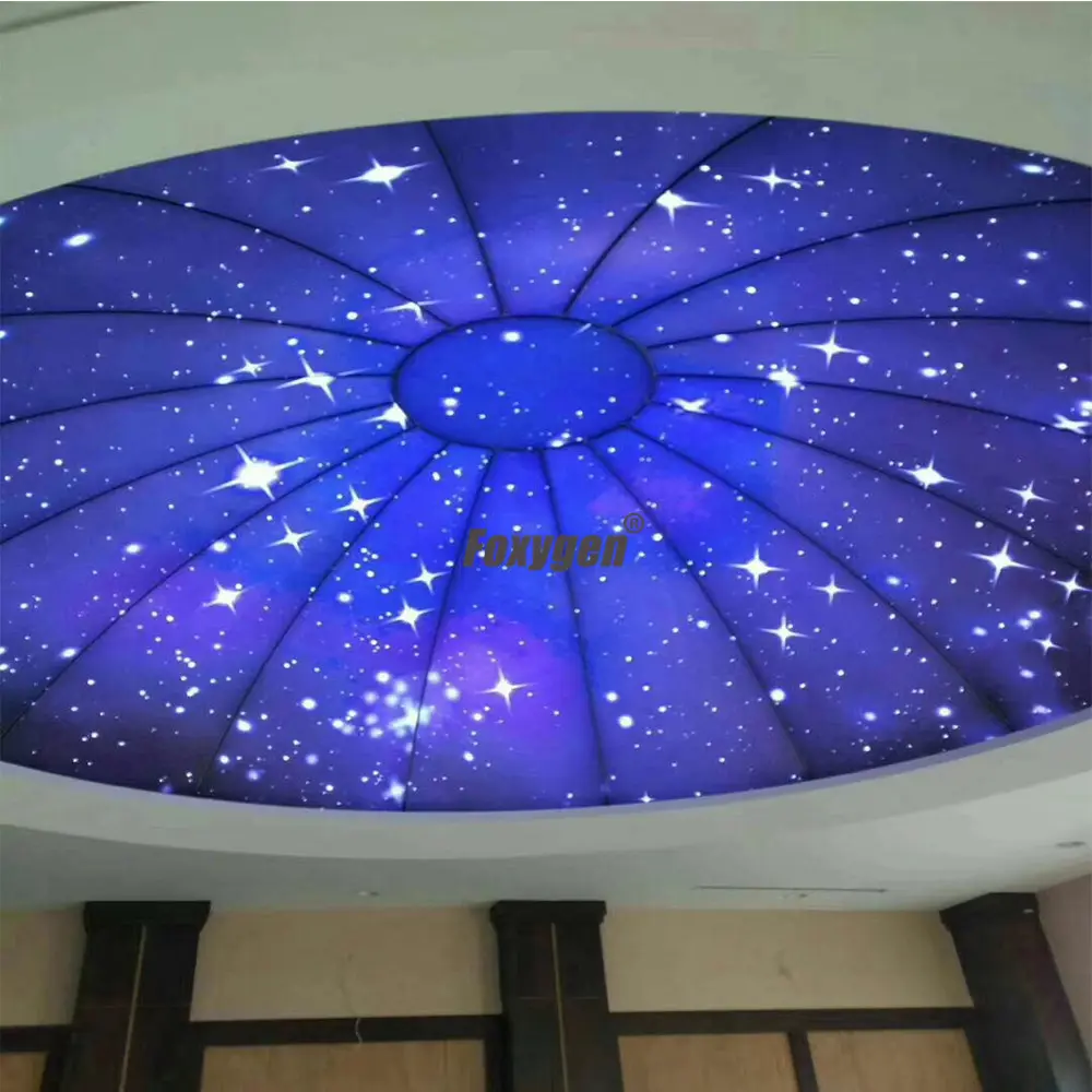 Özelleştirilmiş evrensel PVC gerilmiş tavan filmleri ve tam gökyüzü yıldız tavan fayans tavan dekorasyonu
