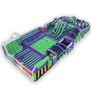 最畅销的充气游乐场景点公园成人弹跳屋充气公园户外与忍者游戏跳跃乐趣