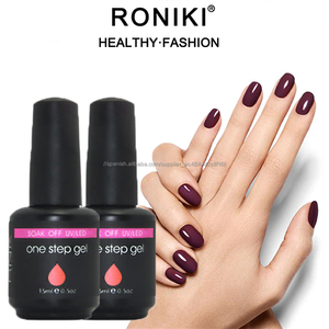 uv gel para uñas por mayor fábrica directo RONIKI gel polaco un paso <span class=keywords><strong>no</strong></span> usar base y sellador facil pintar - Product Image 5
