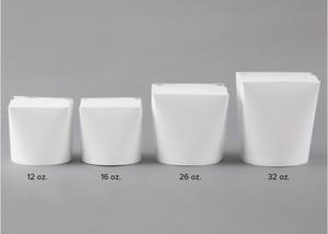 Caja de Papel Blanca de 16 oz para Fideos, Ensaladas, Pasta, <span class=keywords><strong>Wok</strong></span>, Desechable, Cajas para Shawarma y Doner de 710 ml con Logotipo - Product Image 6