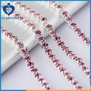 Jewelry Making Suppliers Glass <strong>Rhinestone</strong> <strong>Chaton</strong> <strong>Cup</strong> <strong>Chain</strong> - Product Image 6