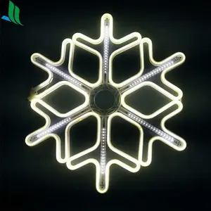 Holiday Lighting Neon Material LED Acrylic Snowflake for Xmas Decoration