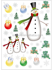 Copo de nieve creativo Santa Claus árbol de Navidad atmósfera ventana vidrio <span class=keywords><strong>adhesivo</strong></span> autoadhesivo pegatinas de reciclaje <span class=keywords><strong>para</strong></span> decoración de fiesta - Product Image 1