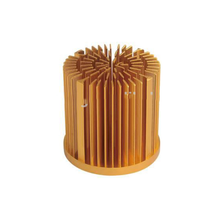Горячая распродажа 10 Вт-25 Вт радиатор Светодиодная лампа Круглый Золотой Алюминиевый Холодный кованый радиатор
