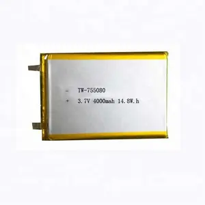 755080 4000 mah 3.7 v li polymeer batterij lithium batterij li po batterij