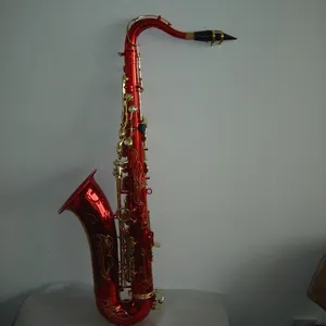 Saxofone cor vermelha barato chinês tenor