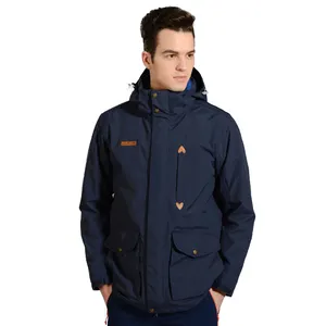 Custom oem China supplier high quality breathable windbreaker 3 in 1 outdoor waterproof jacket men