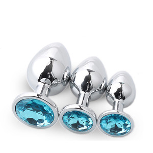 3 boyutları paketi Anal Plug alaşım Anal dilatör popo fiş seks oyuncak - Product Image 5