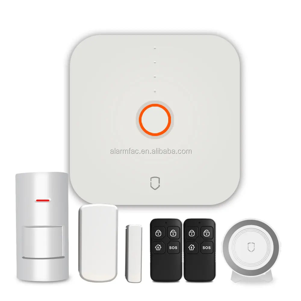 Cámara IP inalámbrica digital integrada, sistema de alarma gsm de seguridad antirrobo para el hogar con menú en alemán/francés/inglés