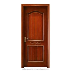 Klasik hint evi/otel ana kapı ahşap kapı tasarımlar HDF kompozit katı ahşap iç kapı çin fabrikadan