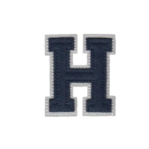 Wholesale Iron on Heat Pressed Navy <strong>Felt</strong> <strong>Letter</strong> Patch Two Layer <strong>Felt</strong> Applique A-Z English <strong>Letter</strong> 2.5" Varsity <strong>Letter</strong> for Hoodies - Product Image 4