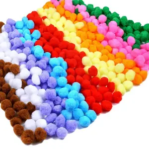 Factory Hot Sale Good Price Pompom Ball Multicolor Arts And Crafts Fuzzy Pompom Balls Assorted Pompoms For Party