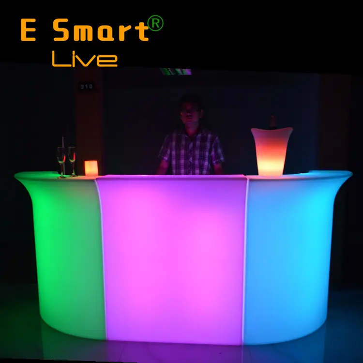Bar Lounge Dekor verwendet fertige Barth eke tragbare Barth eke LED beleuchtet