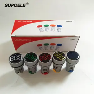 Sunlu — compteur de tension à LED 22mm, grande génération, rouge vif, gris, ambre, bleu et blanc