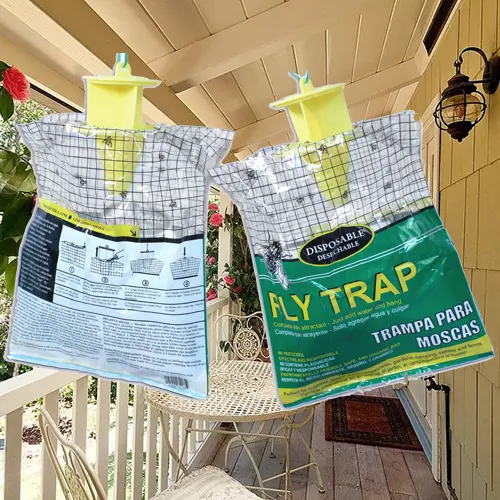 disposable fly bag,hanging fly trap,plastic fly trap bag