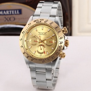 Orologio Meccanico Automatico <span class=keywords><strong>da</strong></span> <span class=keywords><strong>Uomo</strong></span> Jaragar Serie Lusso 2026, Brand di Lusso con Lunetta Dorata e Display a 3 Quadranti - Product Image 4