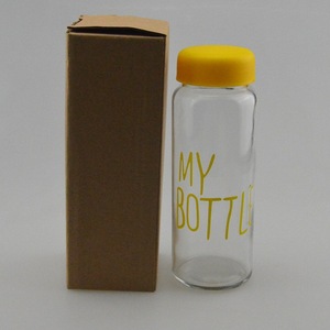 Regalo de superficie de lijado de vidrio taza de agua con tapa de 450M Boca Grande mango frasco de vidrio de moda mi botella - Product Image 3