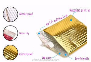Personnalisé 6x10 or et rose et métallique bulle mailer pour l'affranchissement <span class=keywords><strong>courrier</strong></span> enveloppe - Product Image 5