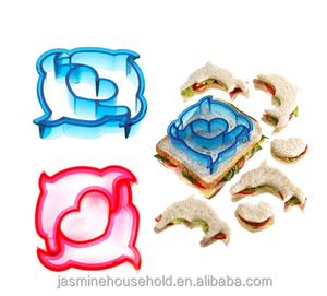 新着食品グレードマルチかわいい形プラスチックキッズサンドイッチカッターセットサンドイッチとパンクラストカッター - Product Image 2