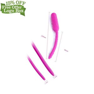 Kotak kustom gratis tongkat iritasi mainan erotis Dildo <span class=keywords><strong>Penis</strong></span> alat pemijat getar Plug kateter masturbasi batang - Product Image 6