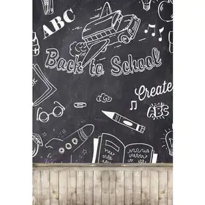150 X 90厘米回到学校黑板摄影背景乙烯基工作室照片背景 2017 新到货