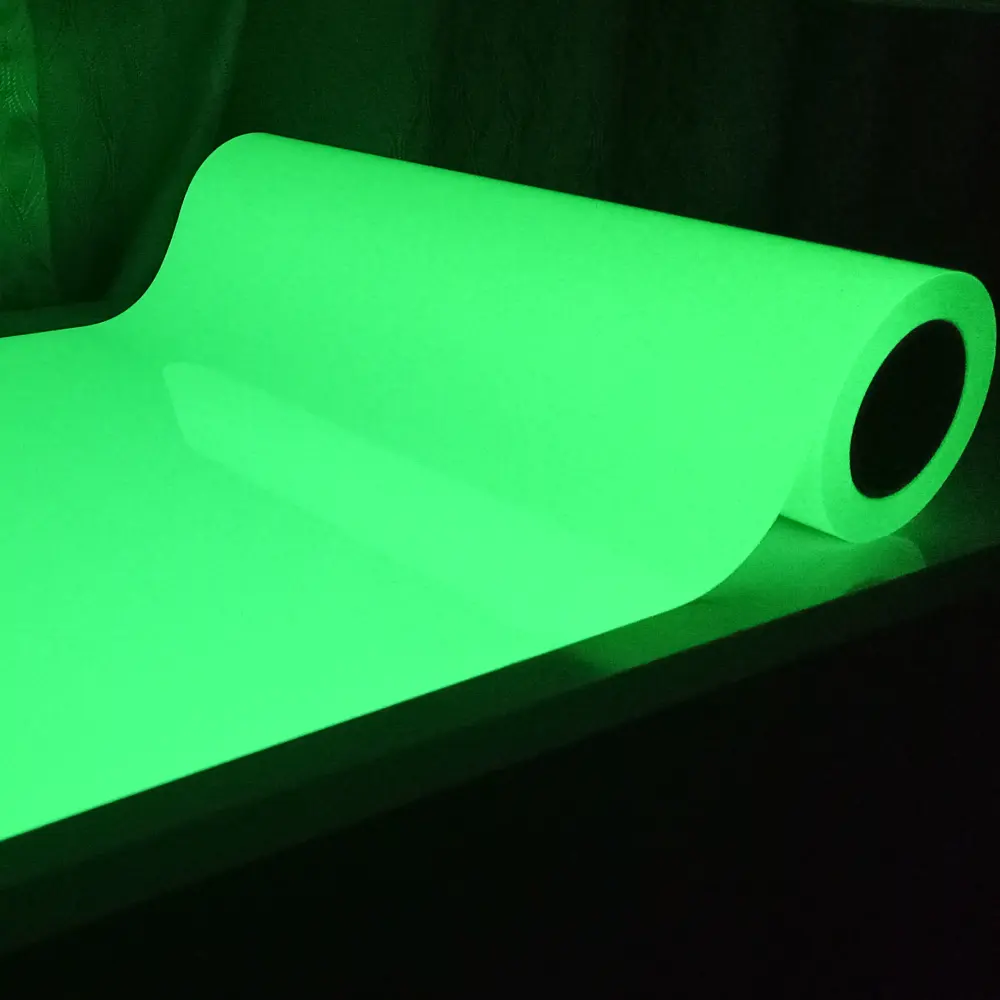 Penjualan Laris Vinil Transfer Panas Bercahaya Dalam Gelap Glow In The Dark Flex