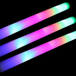 Logos Personalizados Baratos Cheer Party <span class=keywords><strong>Multi</strong></span> colores parpadeantes Led espuma <span class=keywords><strong>Glow</strong></span> Sticks