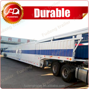 China <span class=keywords><strong>de</strong></span> alta intensiva <span class=keywords><strong>de</strong></span> acero doble eje del coche transporte semi remolque camión - Product Image 1