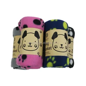 Bán Hàng Nóng Polar Fleece Washable Paws In Cozy Touch Mềm Puppy Pet Chăn Với Dog