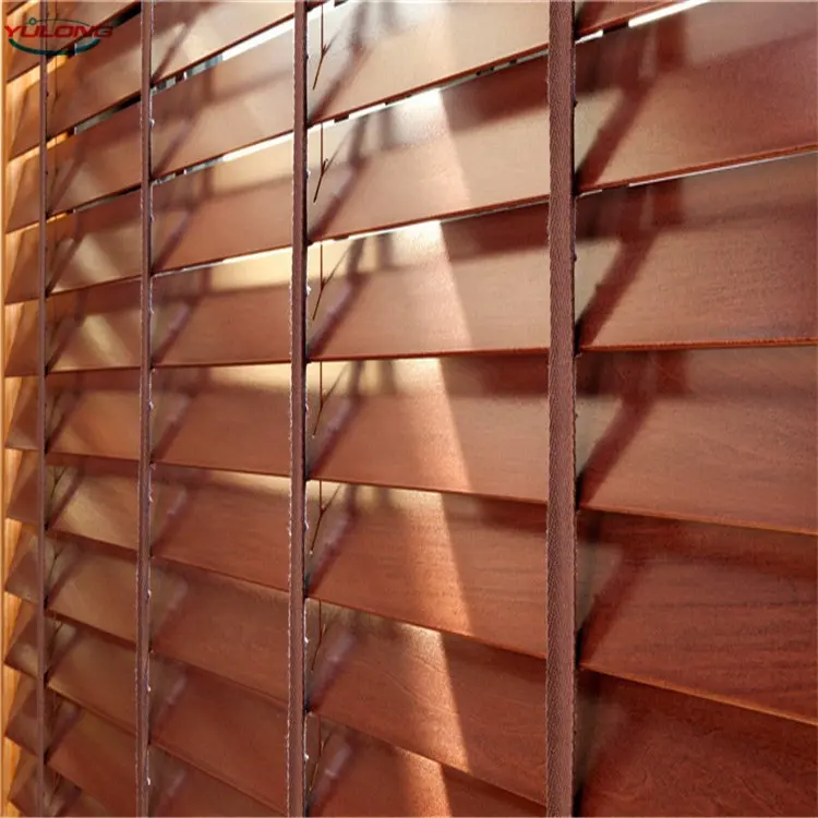 YL High Quality Paulownia Wood Blinds Natural Wood Color Blinds Slats Color Can Be Customized