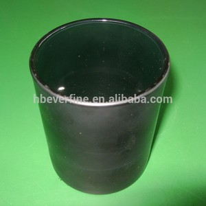 Fond épais noir translucide givré galss bougeoir - Product Image 2