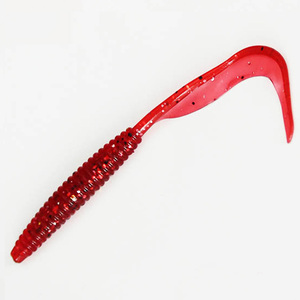 9.5 centimetri singolo long tail morbido larva grub richiamo verme <span class=keywords><strong>silicone</strong></span> esche da pesca lure - Product Image 3
