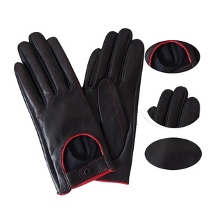 Gants en cuir d'agneau aniline tendance pour femmes, personnalisables, pour le cyclisme, la conduite automobile, l'hiver et les activités de plein air - Product Image 4