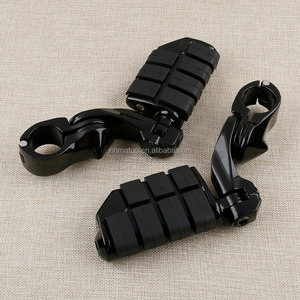 Pijakan Kaki Motor Highway 1-1/4" Pendek Model Angled Mount Clamp untuk Harley Honda, Pelindung Mesin Footrest XF210311-B - Product Image 4