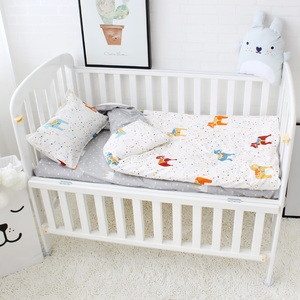 100% algodón nueva nacido babi niñas manta edredón almohada cubierta 3 piezas cuna CAMA | cama Bebé Ropa de cama conjunto - Product Image 4