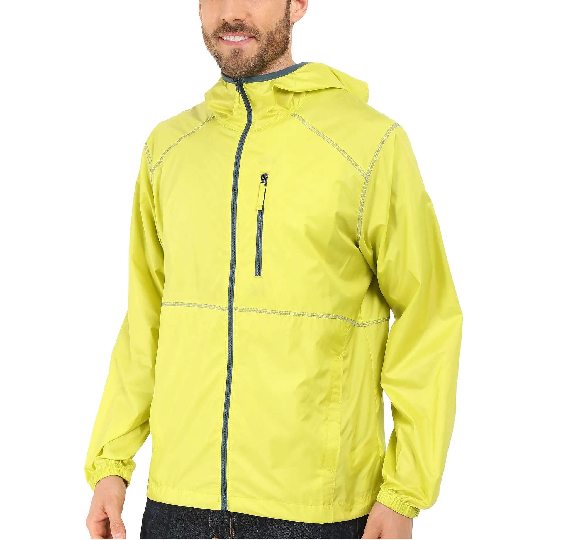 Ramax Özel Mens Spor Düz 100% Polyester Su Geçirmez Rüzgarlık Ceket