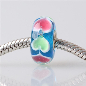 Estampado de corazón de plata <span class=keywords><strong>925</strong></span> Amor de cristal de <span class=keywords><strong>Murano</strong></span> grano del encanto del nuevo estilo - Product Image 4