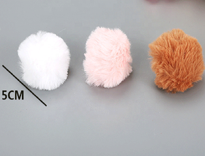 Pelliccia di Coniglio artificiale Sonaglio Palla Giocattolo Gatto in pile Pom Pom Palla Giocattolo Gatto Colorato Battenti Palle Giocattoli Del Gatto Fuzz Furry colore casuale