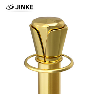 Jinke in acciaio inossidabile per il controllo della folla montante con fune intrecciate oro nero barriera per tappeti rossi ingresso per il traffico - Product Image 5