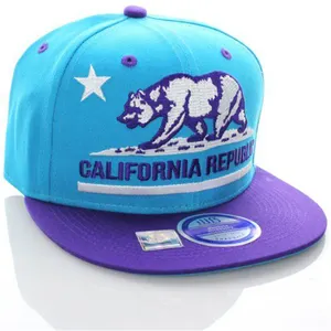 Twill Cotton Snapback Hat New Style Plain Sports Hats With 3d Embroidery Label California Republic Era Baseball Cap