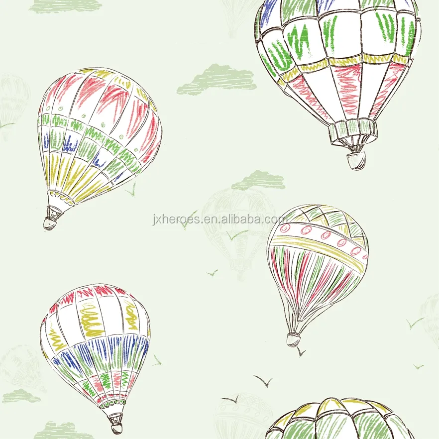 Hot Air Balloon Design Children Kids Baby Wallpaper
