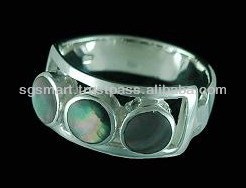 แม่ของแหวนเงินมุก925เครื่องประดับโรงงานขายส่งในประเทศไทย - Product Image 4