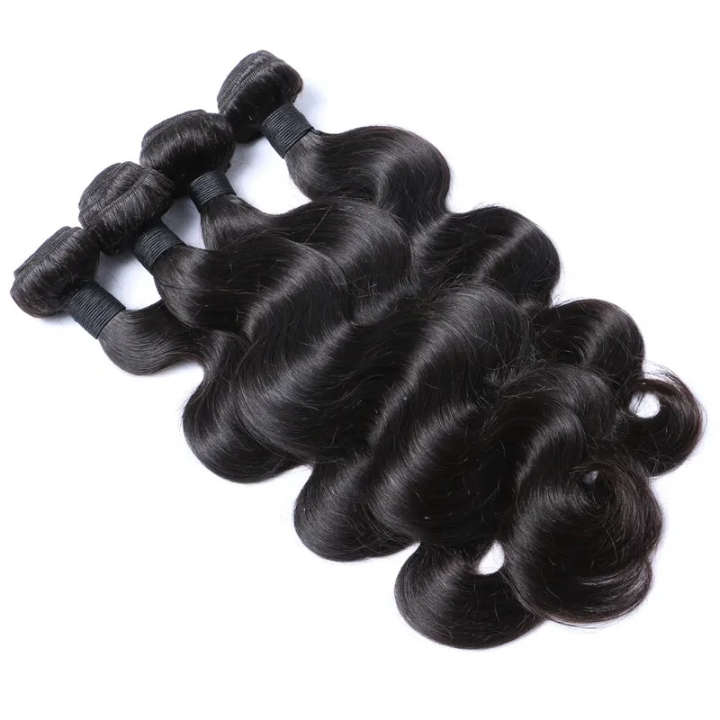 Бесплатная доставка Aliexpress, образец бразильских волос, волнистые волосы черного цвета, 100% натуральные необработанные человеческие волосы