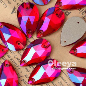 28 formas <span class=keywords><strong>AB</strong></span> Colors Teardrop Shinly Cristal Coser en los Rhinestones fábrica - Product Image 5