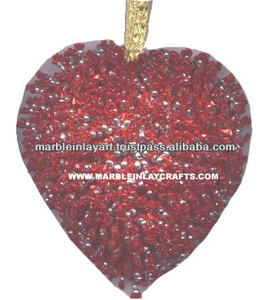 Red Velvet <b>Star</b> Heart & X-mas <b>Tree</b> Christmas Ornament - Product Image 1