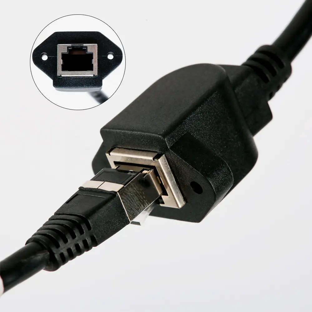 Ethernet LAN הארכת כבל אבזר RJ45 זכר לנקבה מסוכך כבל 1m \ 2m \ 3m רשת כבל